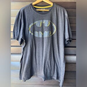Batman Black Grey Classic Logo Cotton Blend  T-shirt 2XL